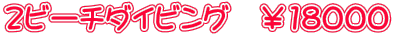 2ビーチダイビング　￥18000